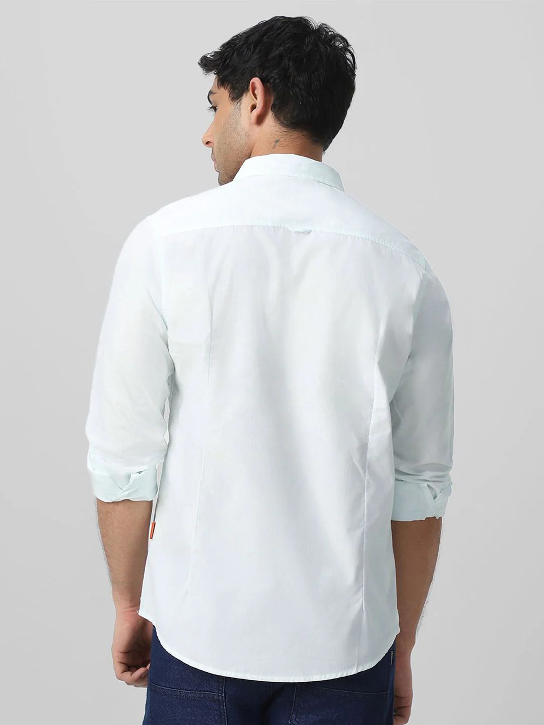 Urbano Fashion Men Spread Collar Solid Cotton Casual Shirt - Image 5