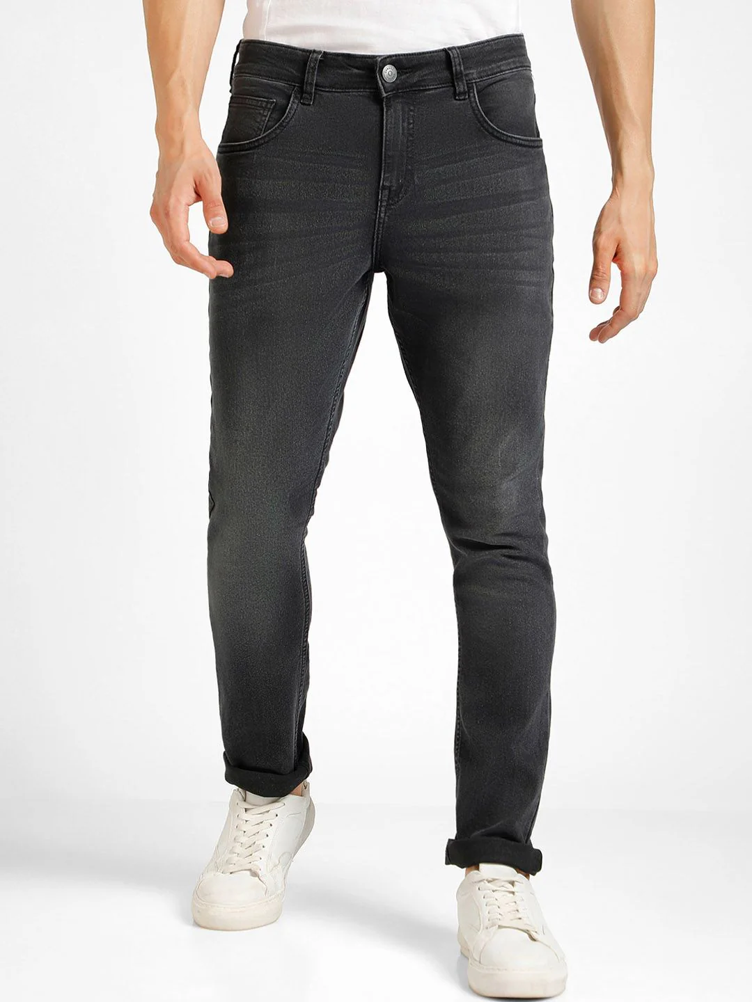 Urbano Fashion Men Washed Light Fade Stretchable Jeans