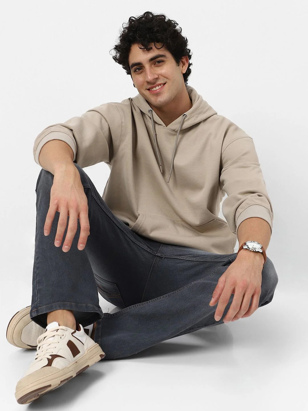 Urbano Fashion Men's Cotton Solid Oversized Hooded Neck Sweatshirt - Image 4
