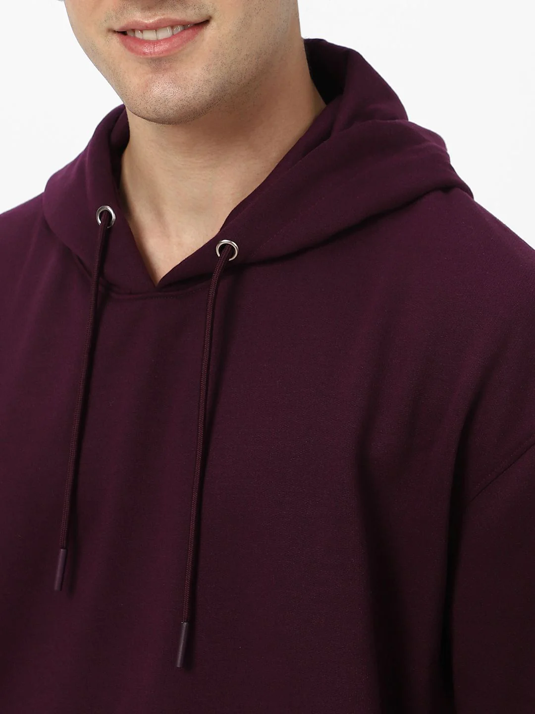 Urbano Fashion Men's Cotton Solid Oversized Hooded Neck Sweatshirt - Image 2