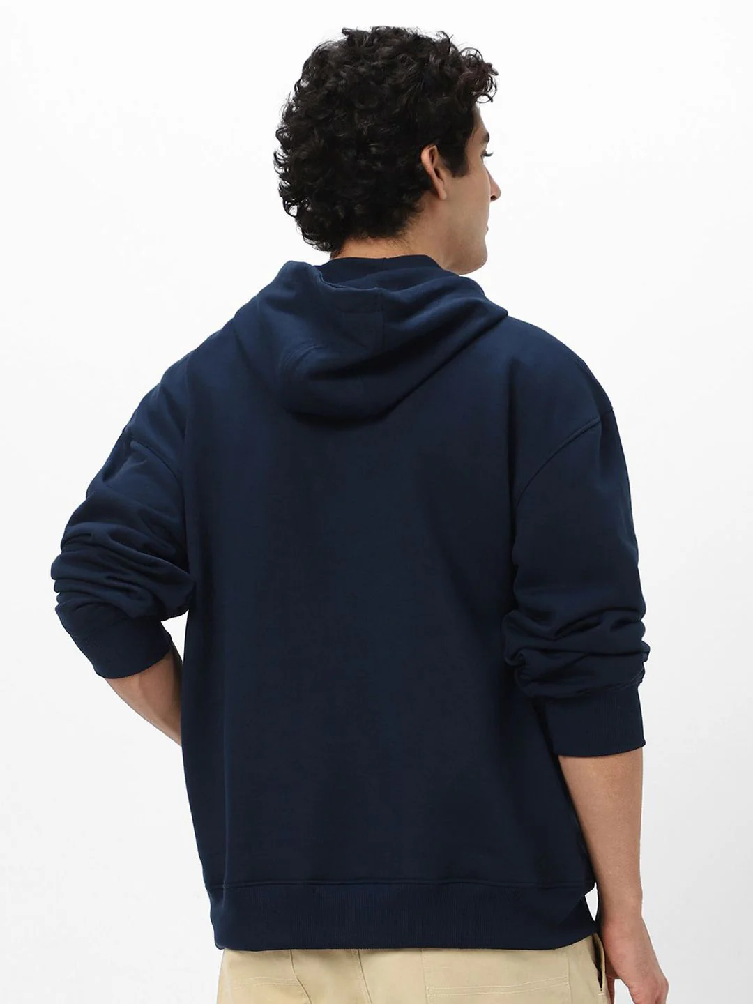 Urbano Fashion Men's Cotton Solid Oversized Hooded Neck Sweatshirt - Image 5
