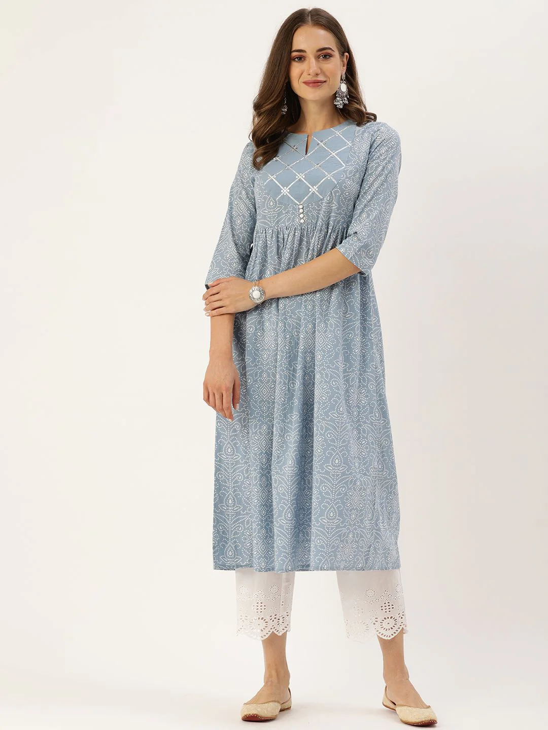 Varanga Women Ethnic Printed Flared Kurta - Image 2