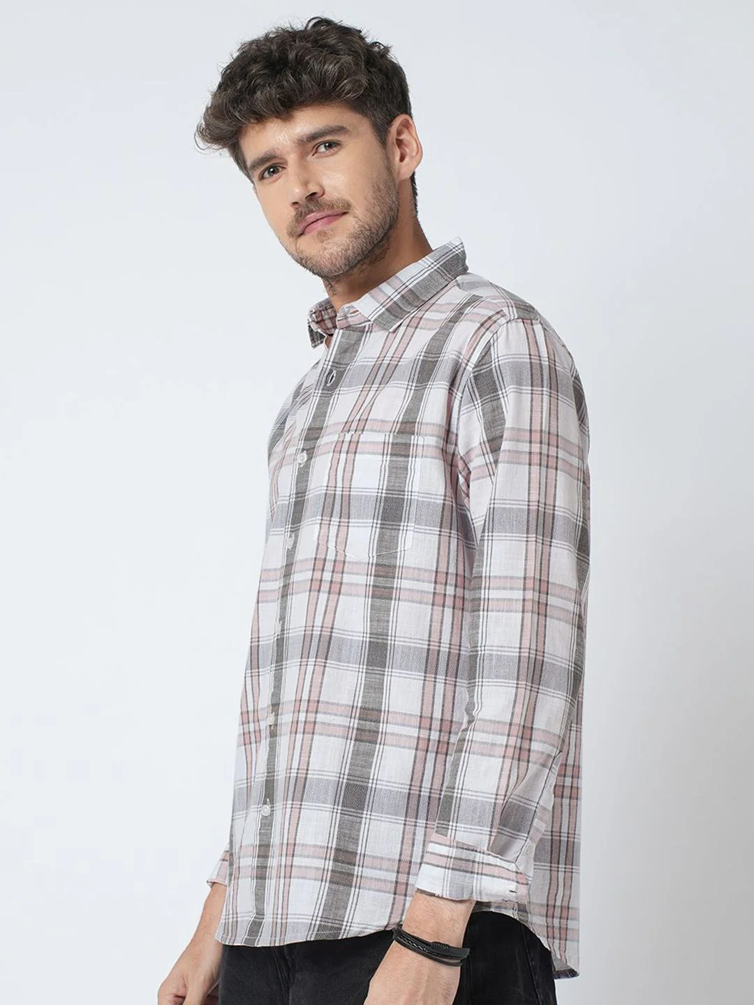 VASTRADO Classic Checked Slim Fit Pure Cotton Casual Shirt - Image 5