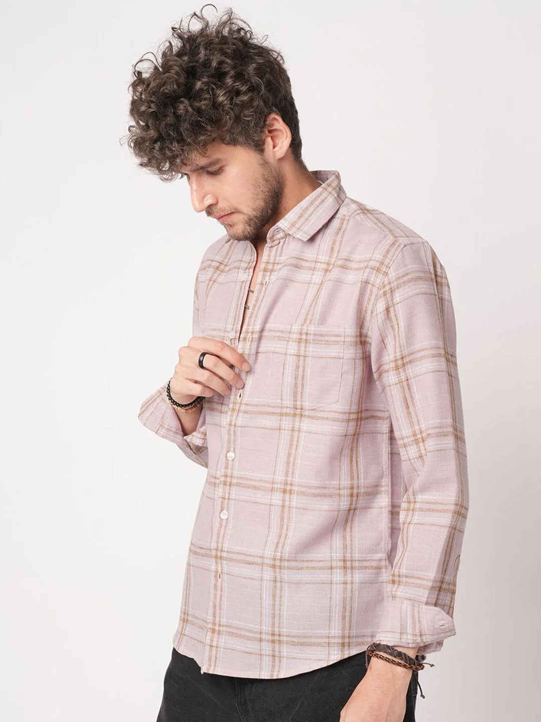 VASTRADO Classic Checked Slim Fit Pure Cotton Casual Shirt - Image 3