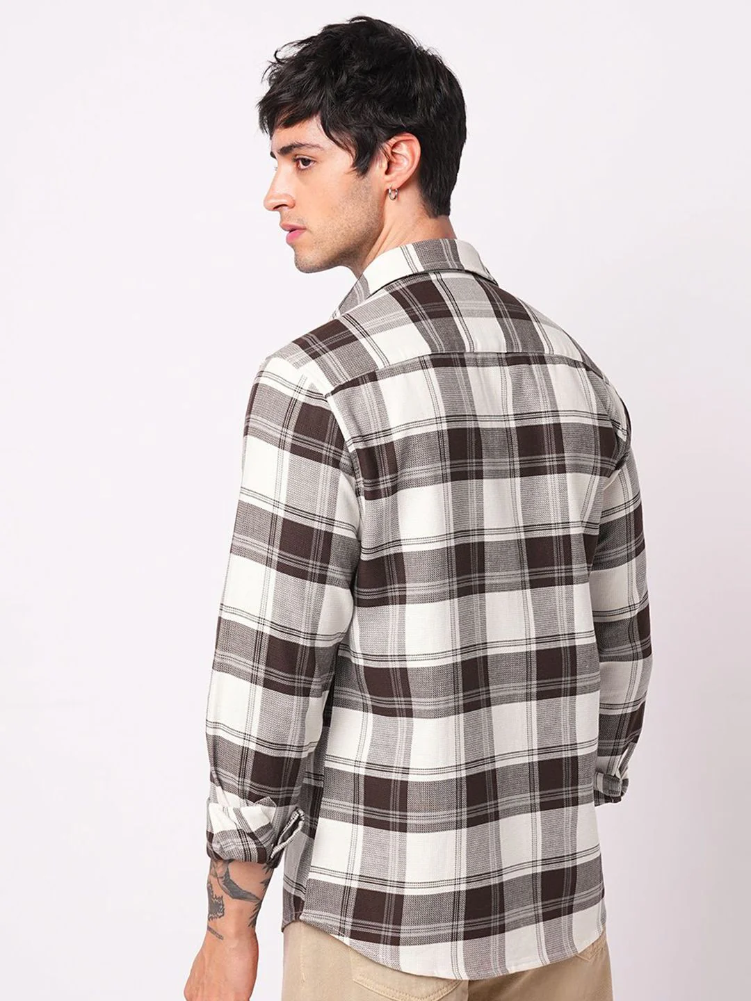 VASTRADO Classic Tartan Checked Slim Fit Pure Cotton Shirt - Image 5