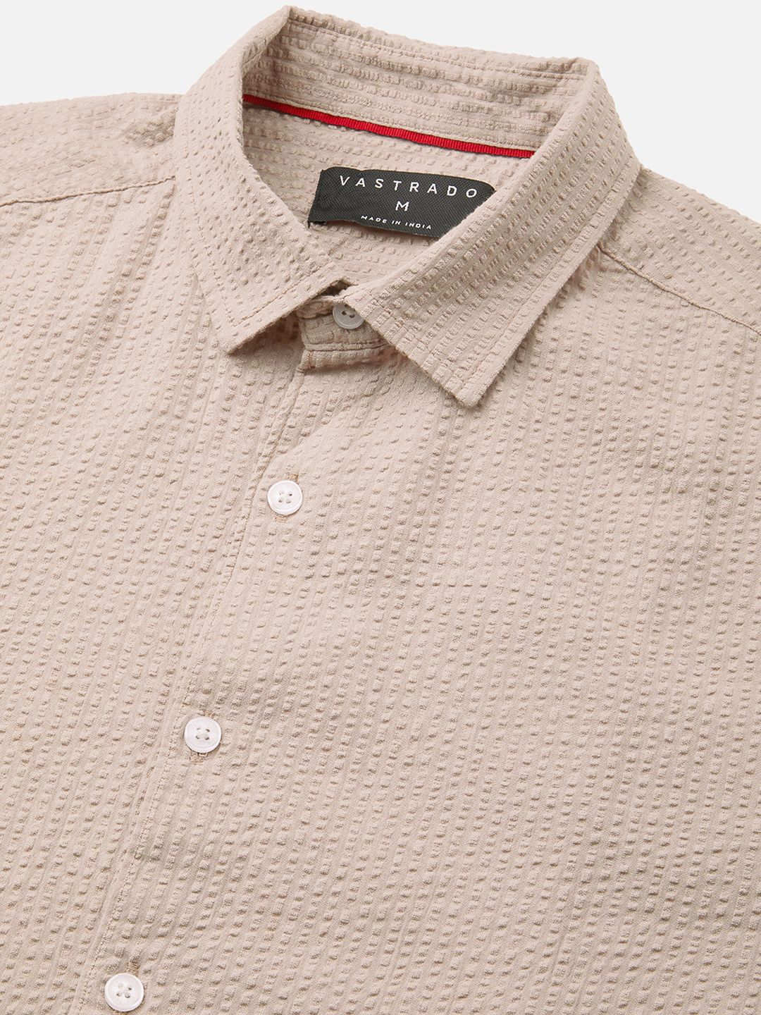 VASTRADO Classic Textured Seersucker Cutaway Collar Slim Fit Shirt - Image 2
