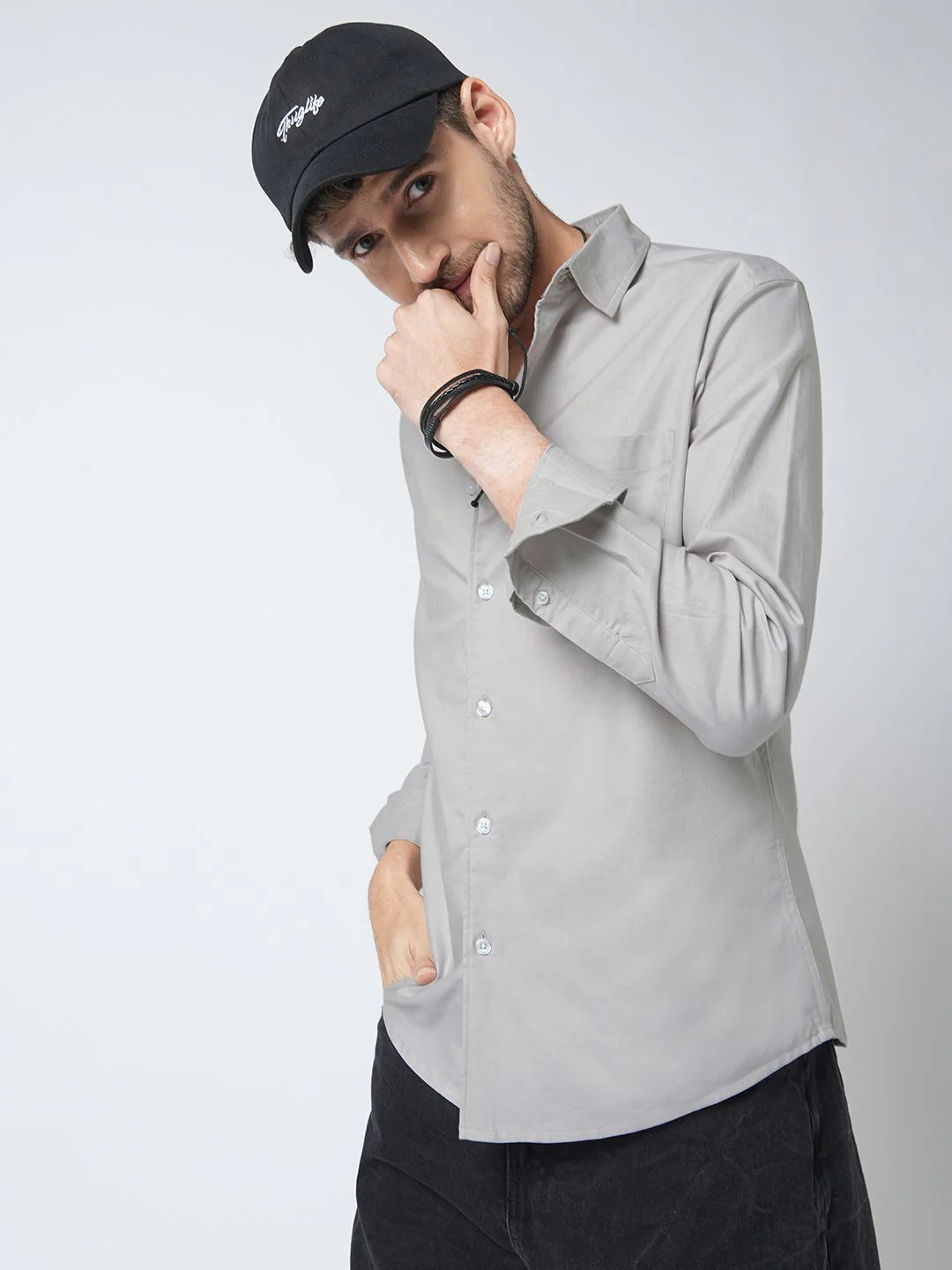 VASTRADO Earth Haze Everyday Classic Slim Fit Pure Cotton Casual Shirt - Image 6