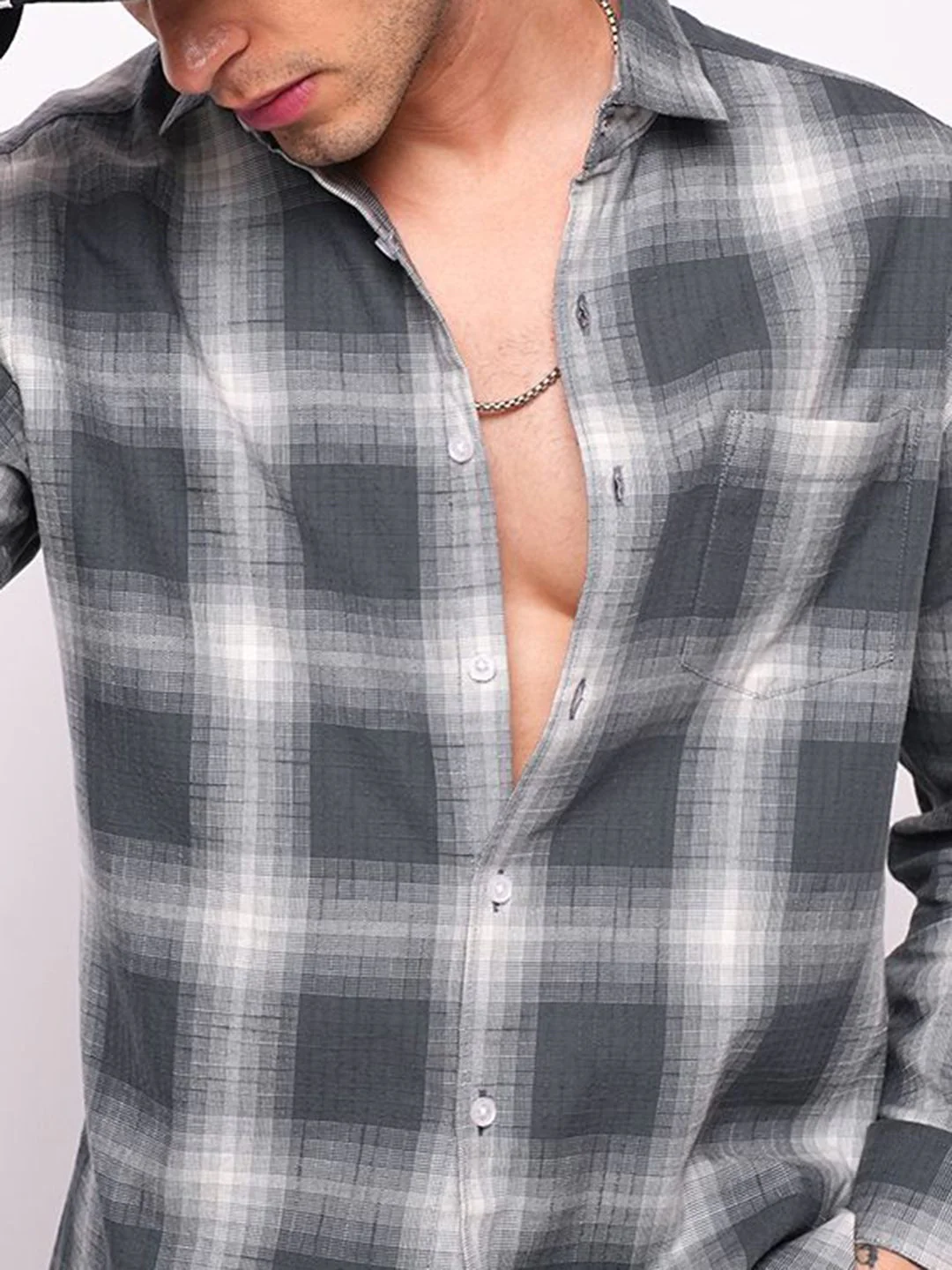 VASTRADO Men Classic Checked Casual Shirt - Image 2