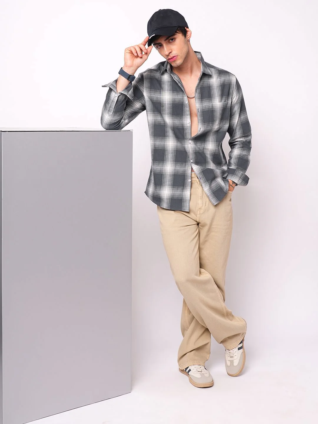 VASTRADO Men Classic Checked Casual Shirt - Image 4