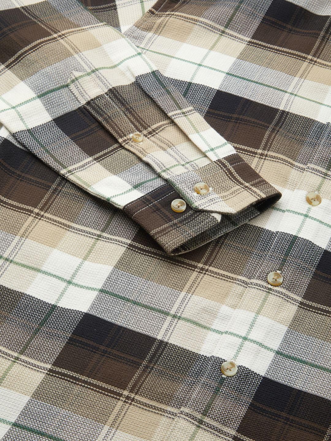 VASTRADO Men Classic Slim Fit Checked Casual Shirt - Image 2