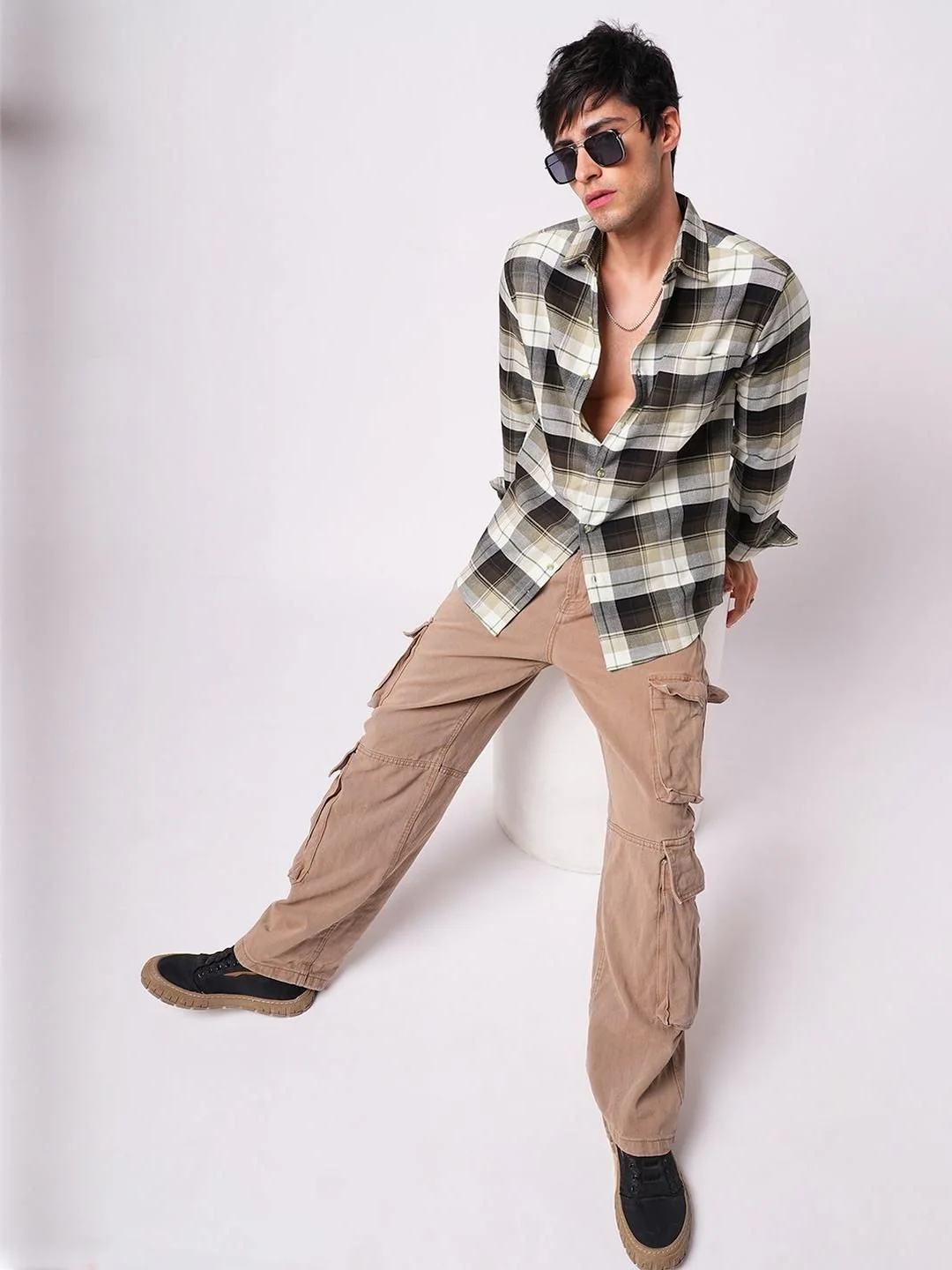 VASTRADO Men Classic Slim Fit Checked Casual Shirt - Image 4