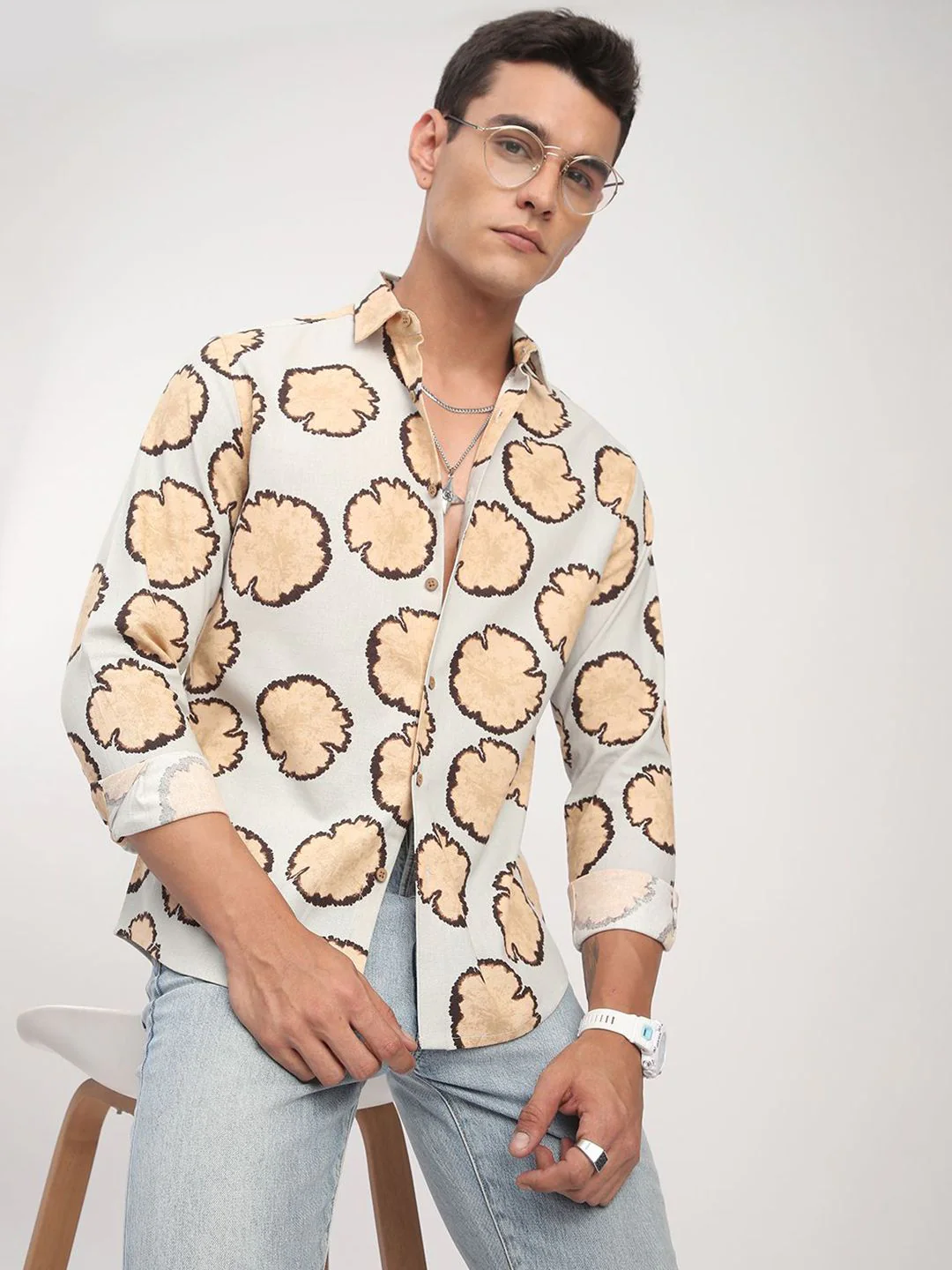 VASTRADO Men Classic Slim Fit Printed Casual Shirt - Image 6