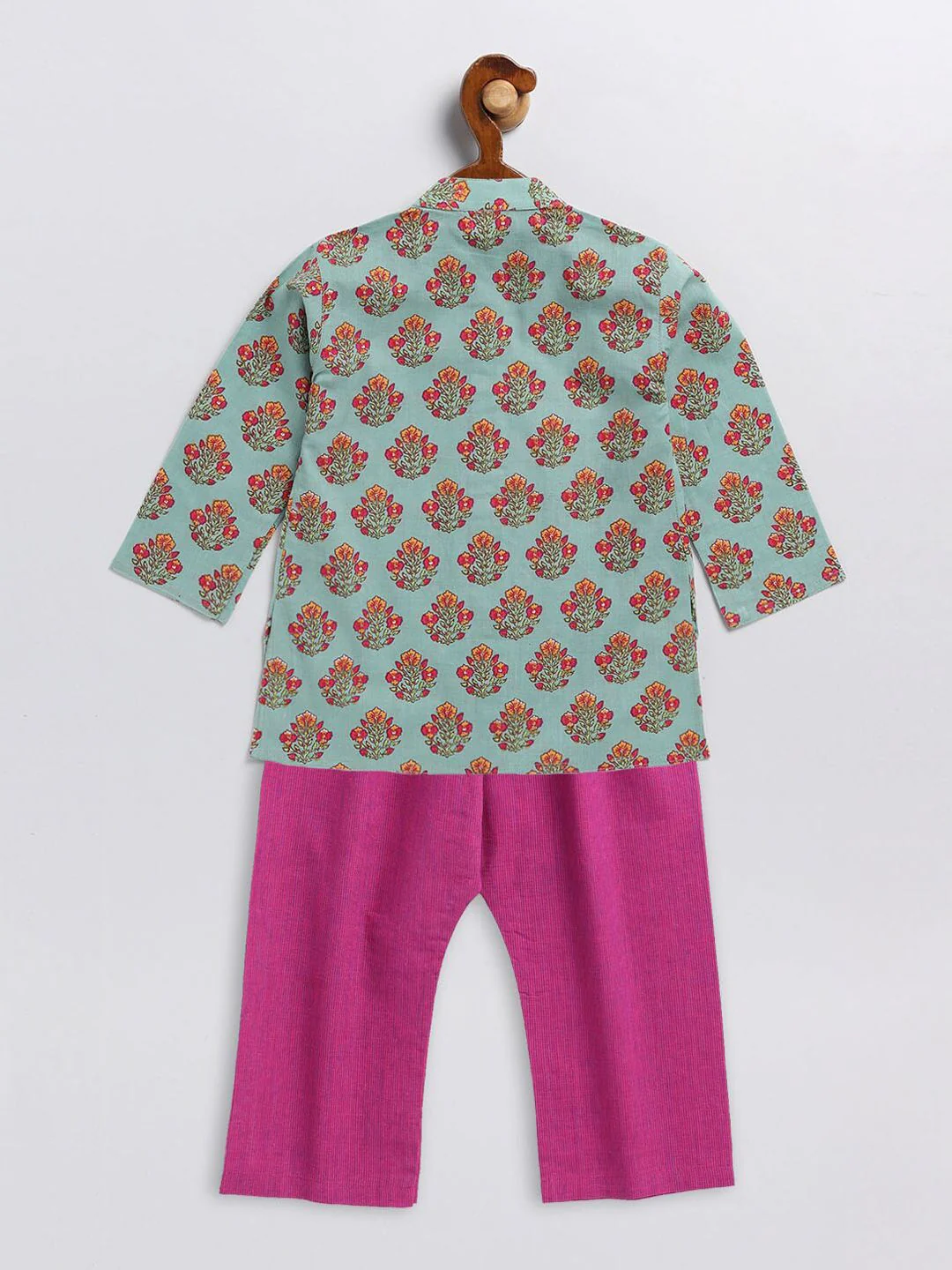 VASTRAMAY Boys Floral Printed Kurta with Pyjamas - Image 3