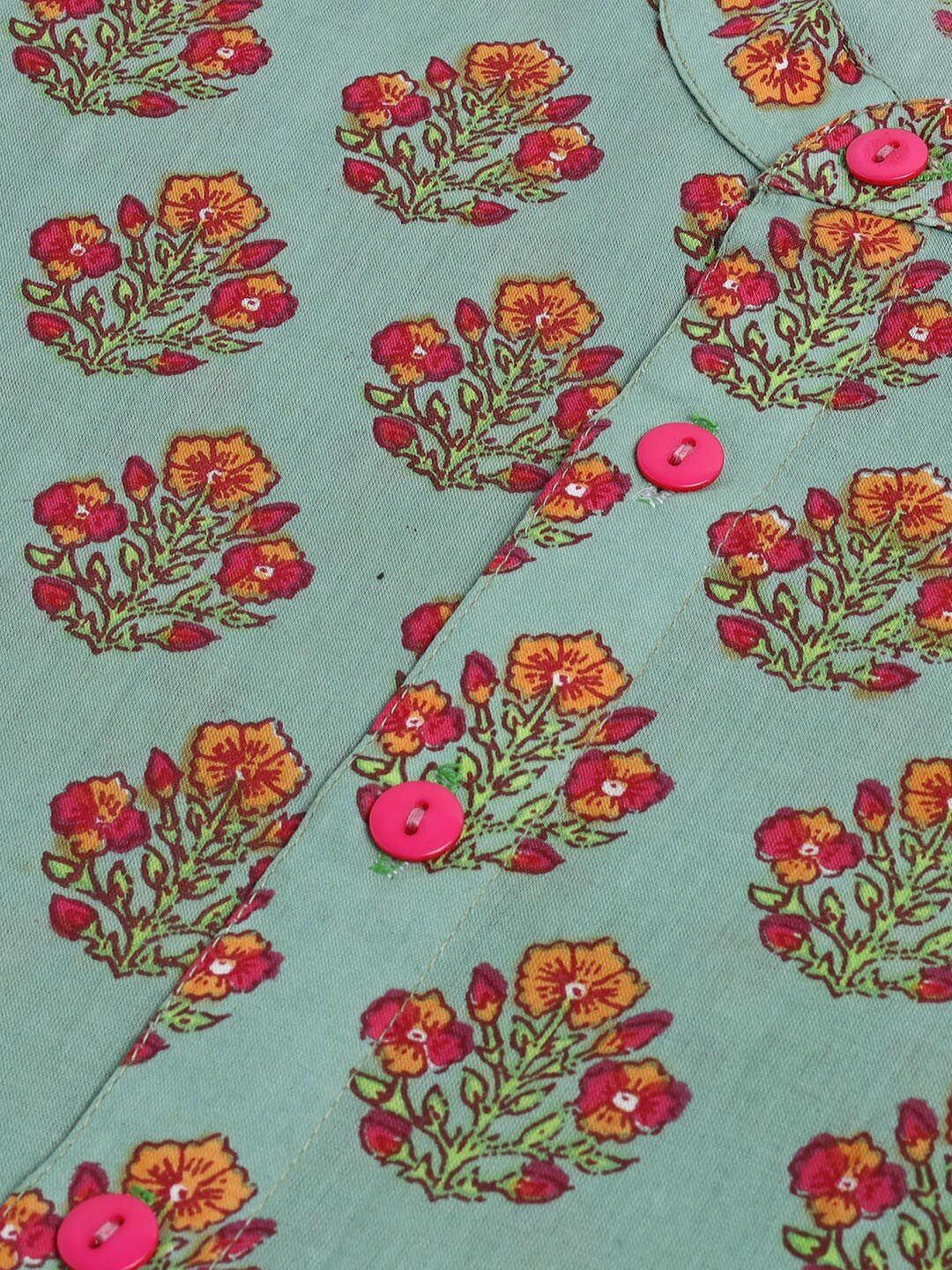 VASTRAMAY Boys Floral Printed Kurta with Pyjamas - Image 5