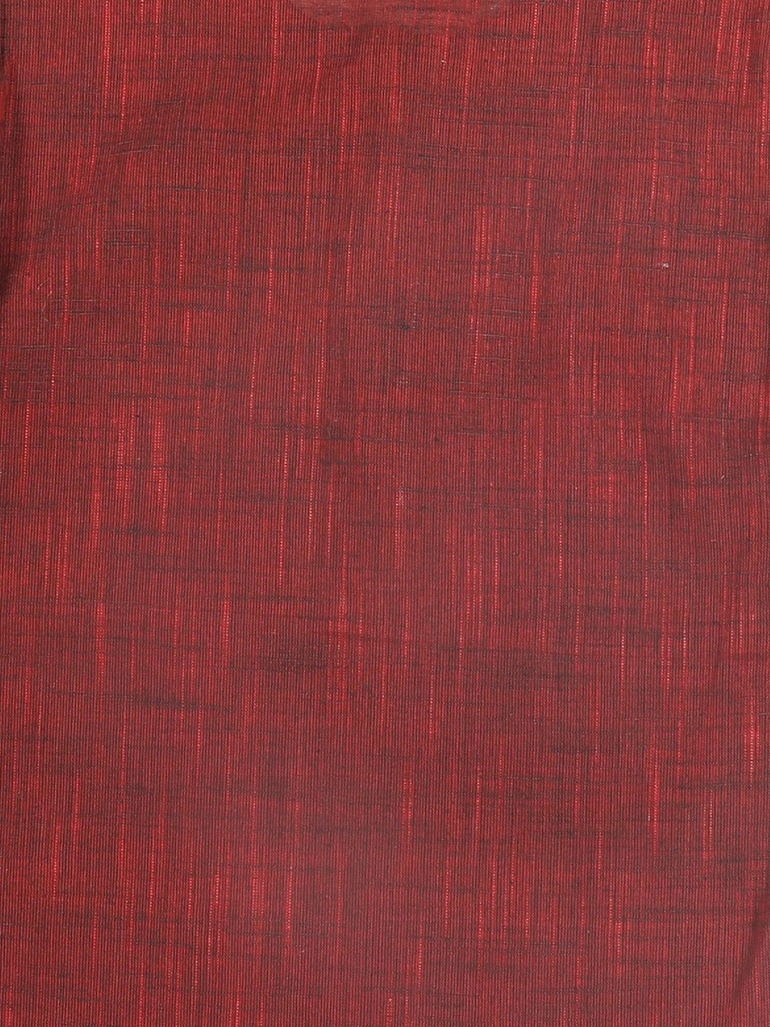 VASTRAMAY Boys Maroon Pure Cotton Kurta with Pants - Image 4