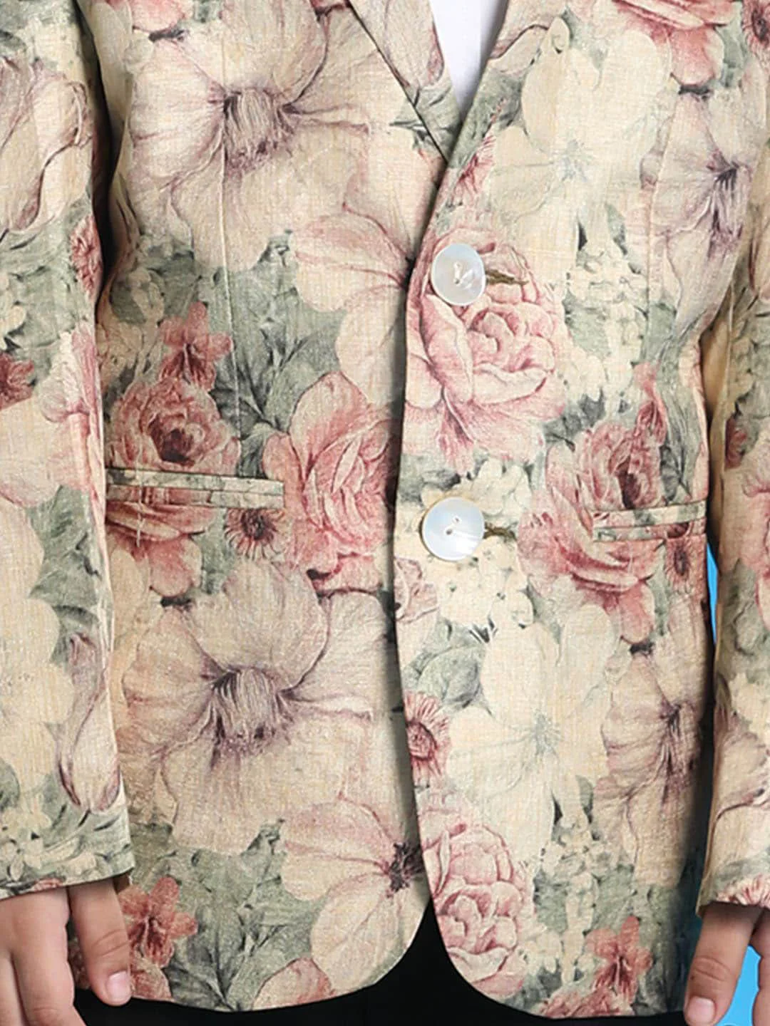 VASTRAMAY Boys Printed Notched Lapel Blazers - Image 2