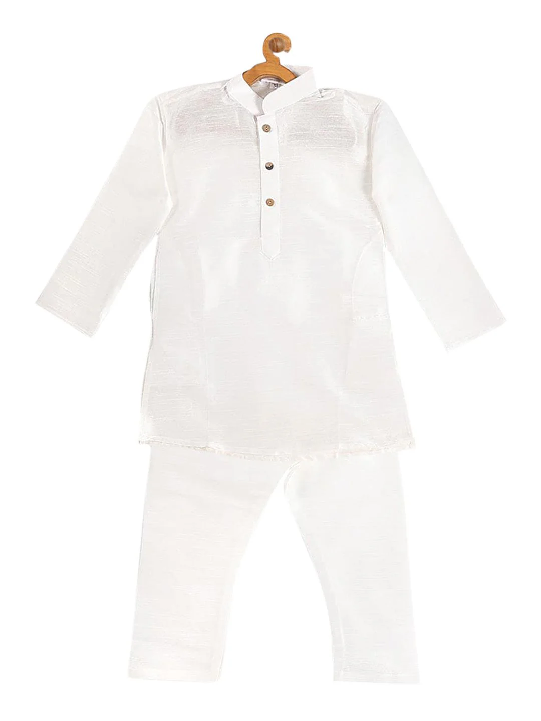 VASTRAMAY Boys White Kurta with Pyjamas - Image 2