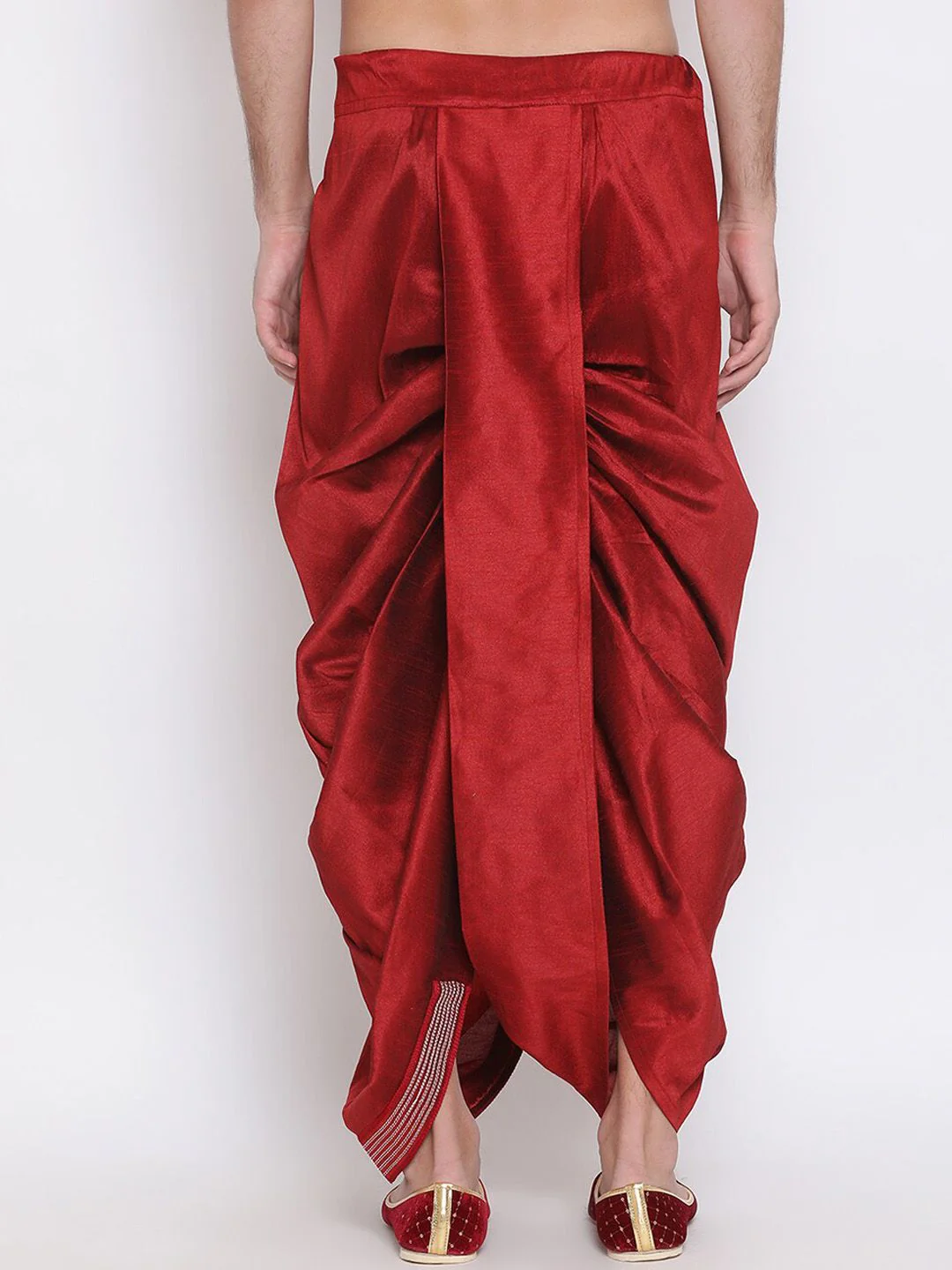 VASTRAMAY By Vastramay Men Relaxed-Fit Embroidered Ethnic Dhoti Pant - Image 3