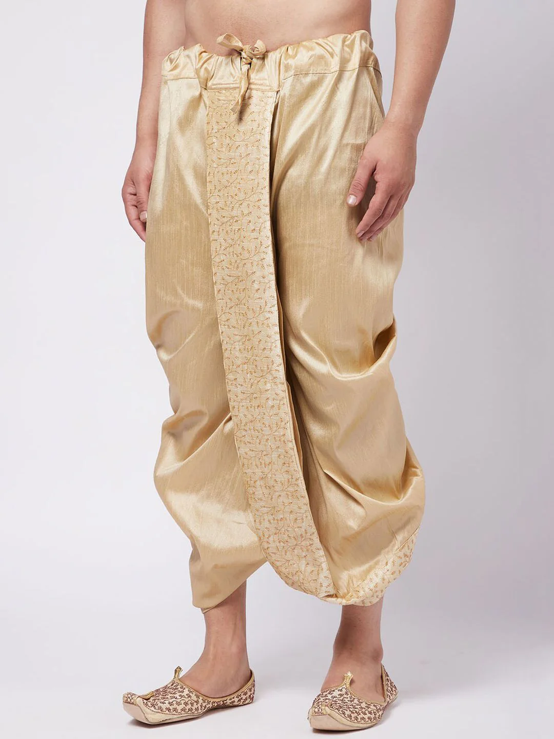 VASTRAMAY By Vastramay Men Relaxed-Fit Embroidered Ethnic Dhoti Pant - Image 2