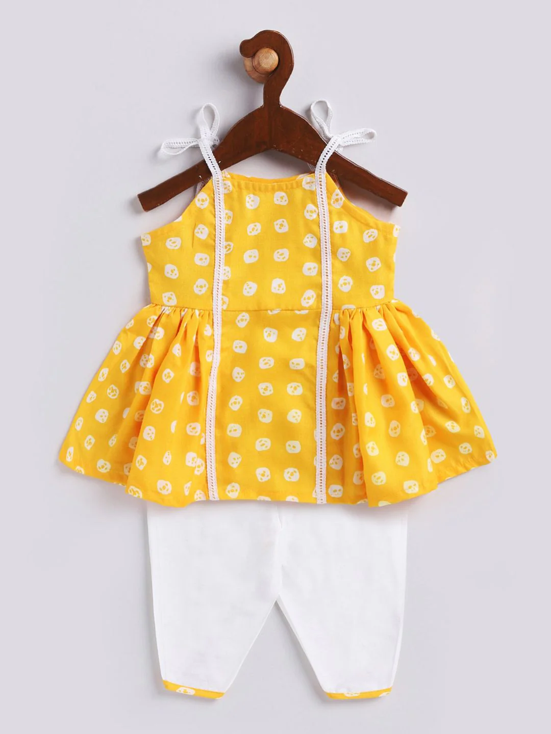 VASTRAMAY Girls Floral Printed Regular Pure Cotton Kurta with Dhoti Pant - Image 3