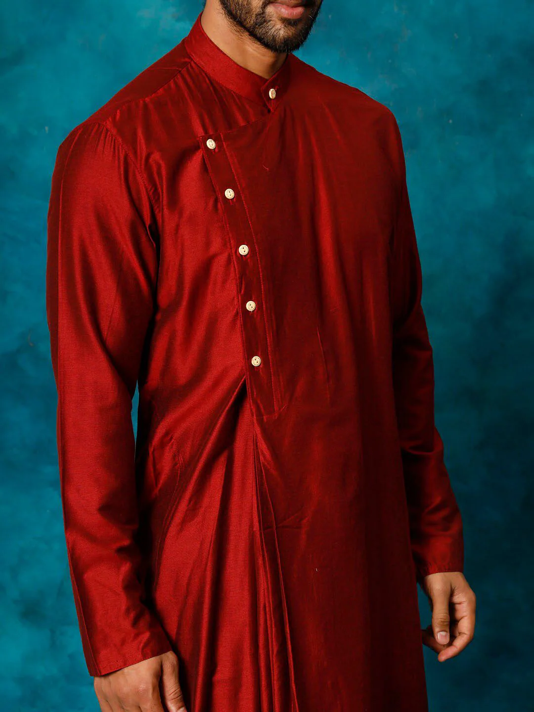 VASTRAMAY Mandarin Collar Straight Kurta - Image 2