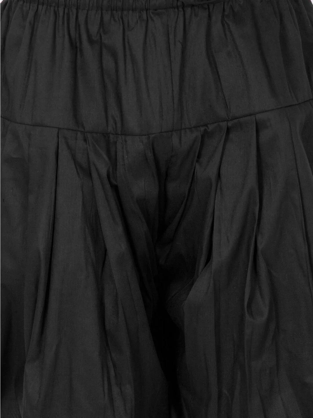 VASTRAMAY Men Black Solid Dhoti - Image 4