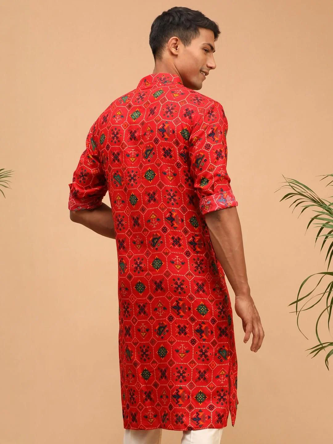 VASTRAMAY Men Ethnic Motifs Printed Kurta - Image 4