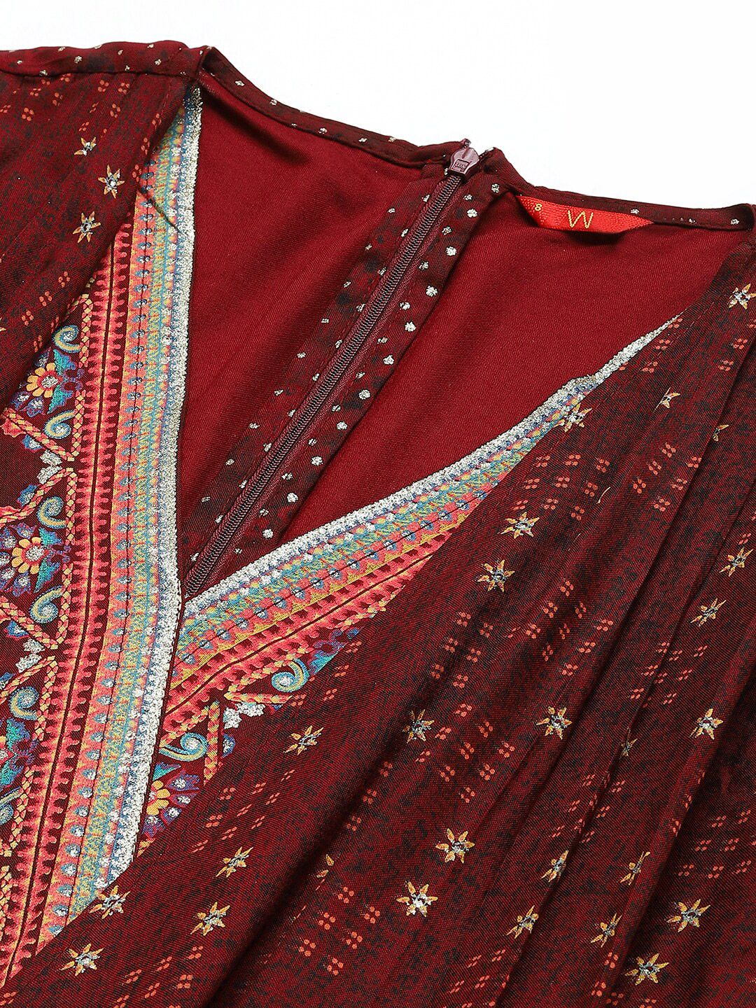 W Chocolate Brown Gilet Kimono Jumpsuit With Embellished Belt - Image 2