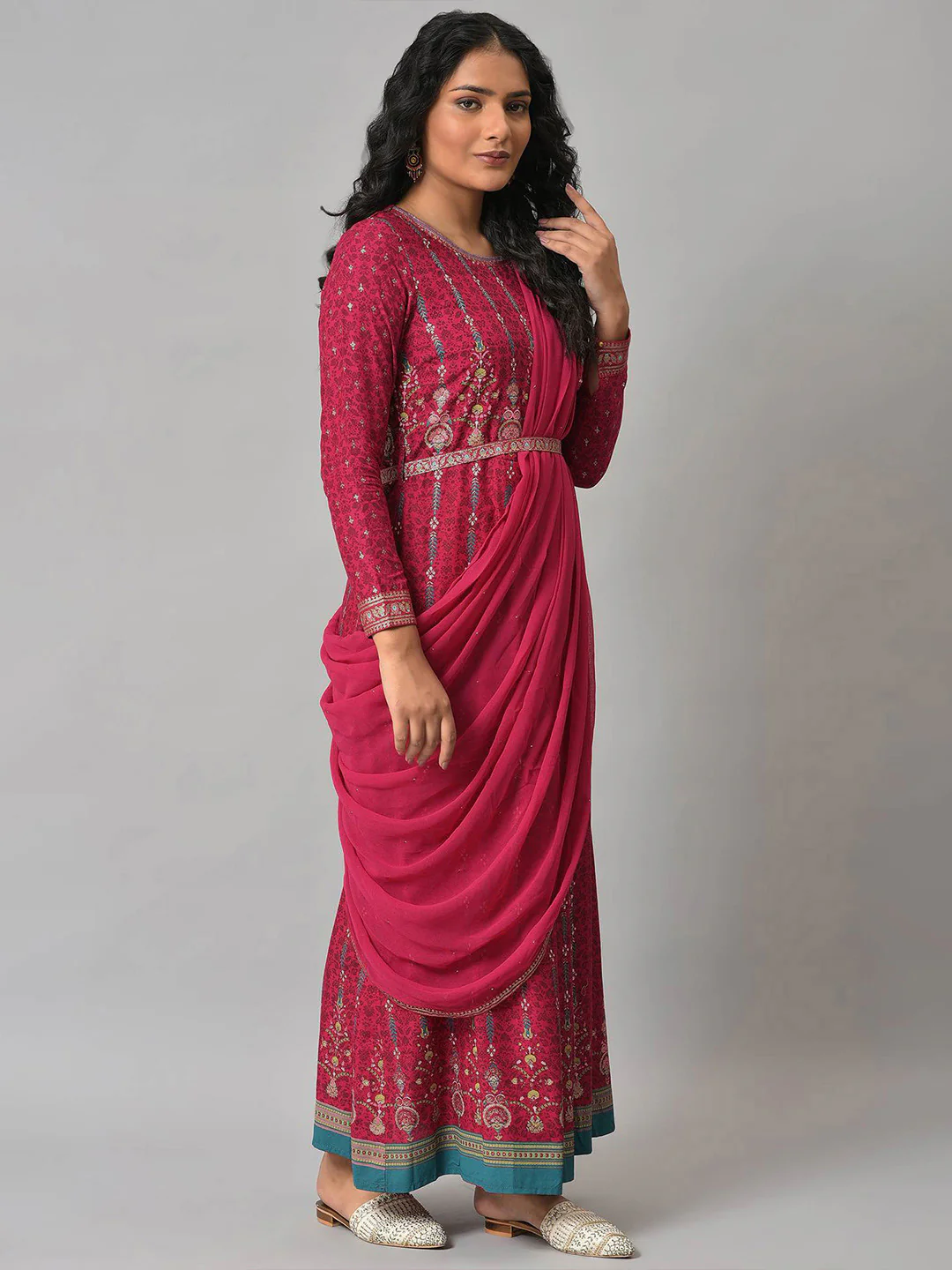 W Ethnic Motifs Maxi Dress - Image 3
