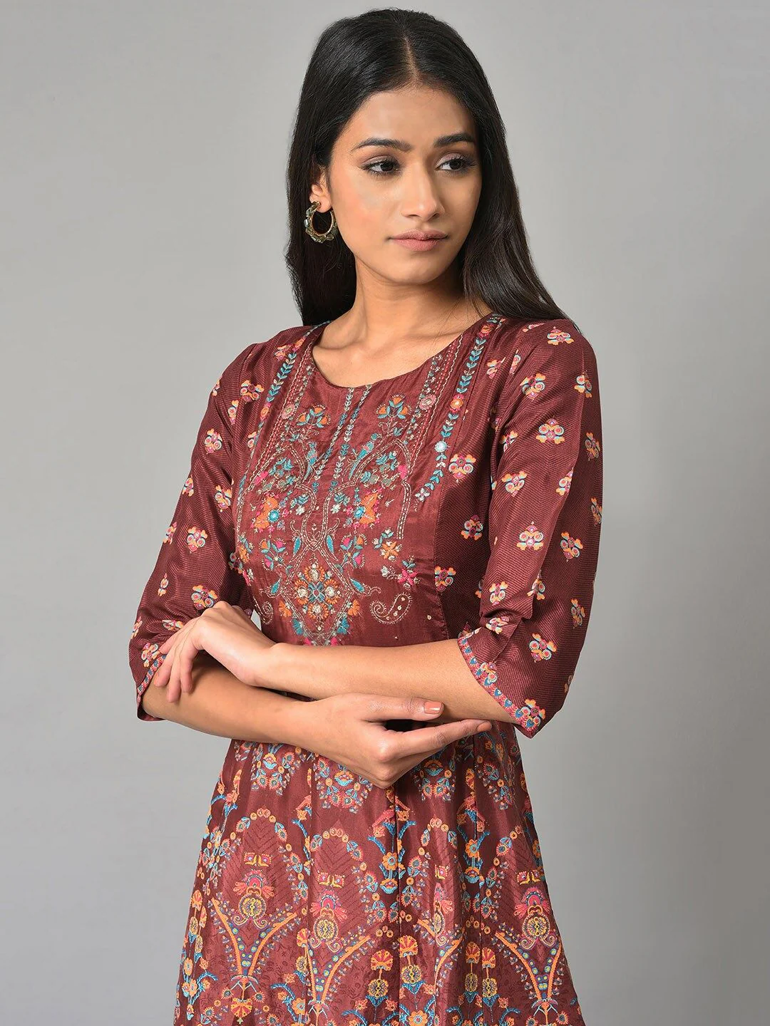 W Ethnic Motifs Maxi Ethnic Dress - Image 2