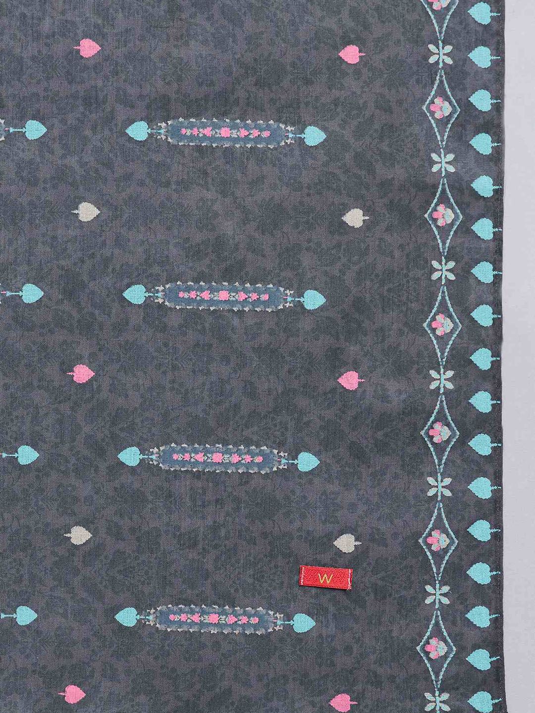 W Geometric Print Rayon Kurta With Slim Pant & Dupatta - Image 5