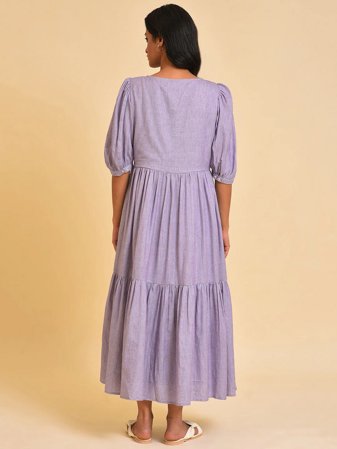 W Midi Cotton Dress - Image 4