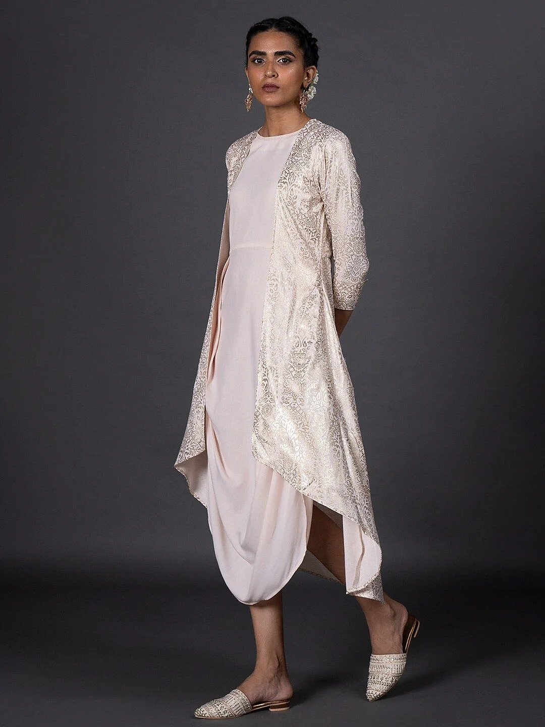 W Pink Ethnic A-Line Midi Dress - Image 2