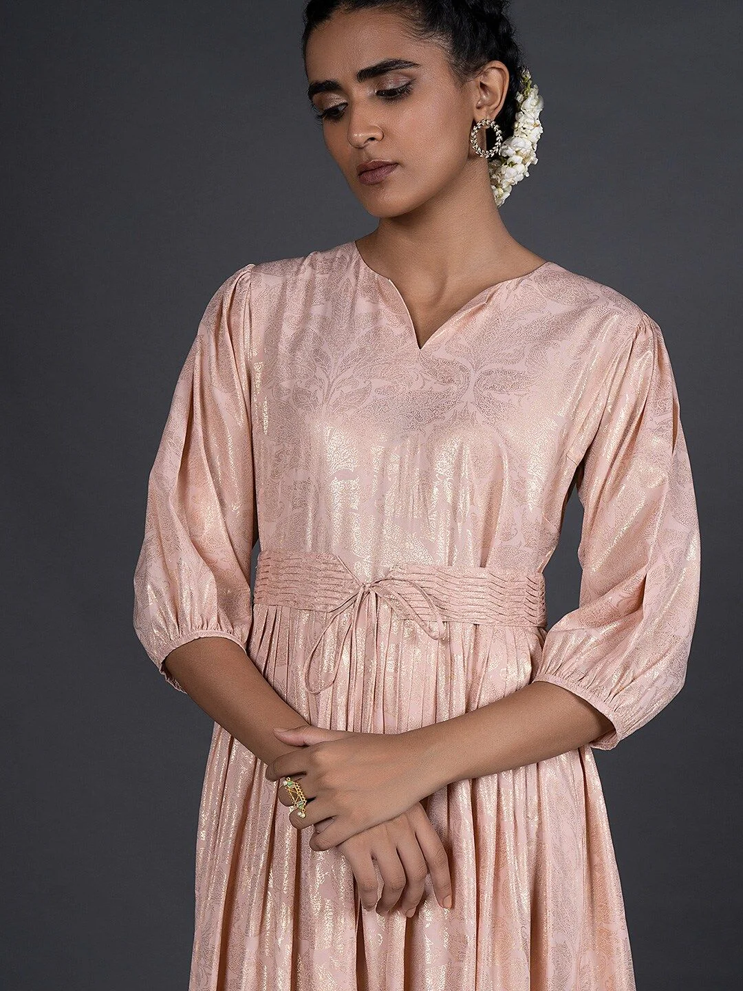 W Pink Ethnic Maxi Maxi Dress - Image 7