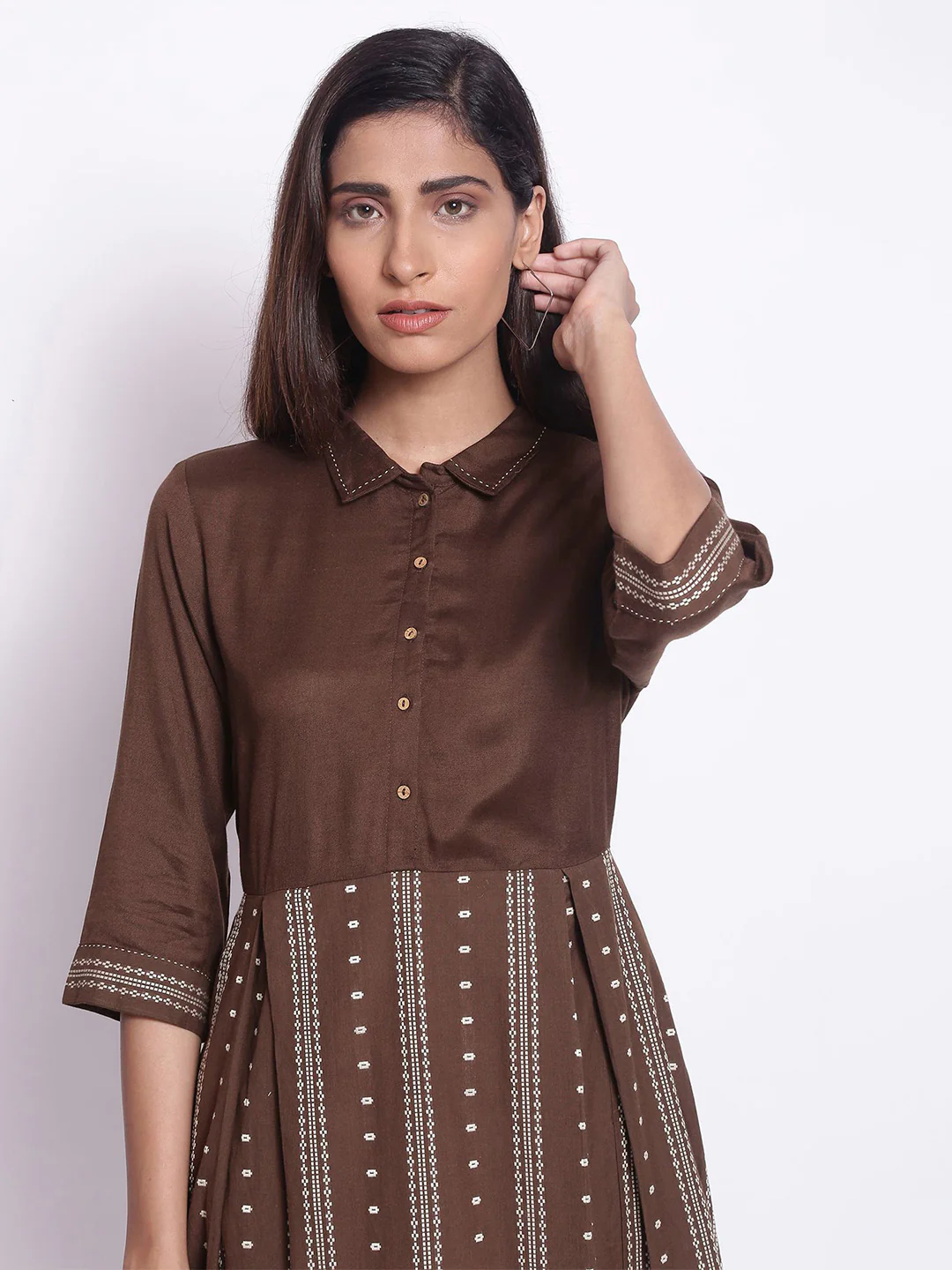W Printed A-Line Kurta - Image 3