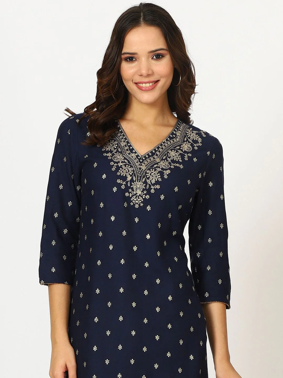 W Women Floral Kurta - Image 6