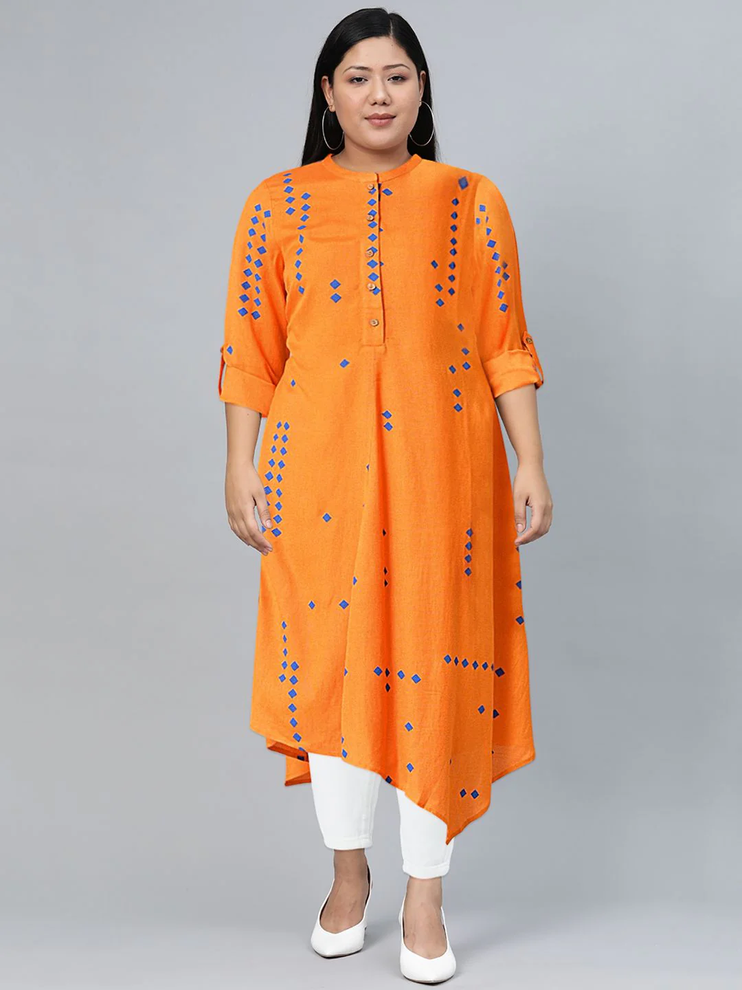 W Women Geometric Printed Kurta - Image 3