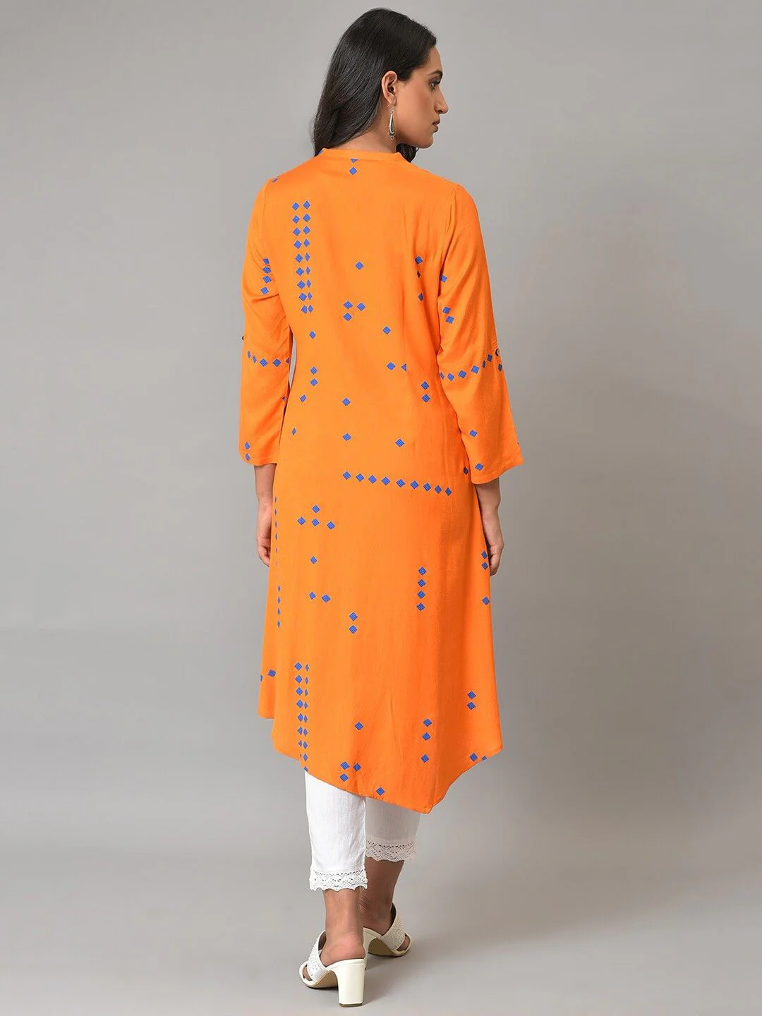 W Women Geometric Printed Kurta - Image 7