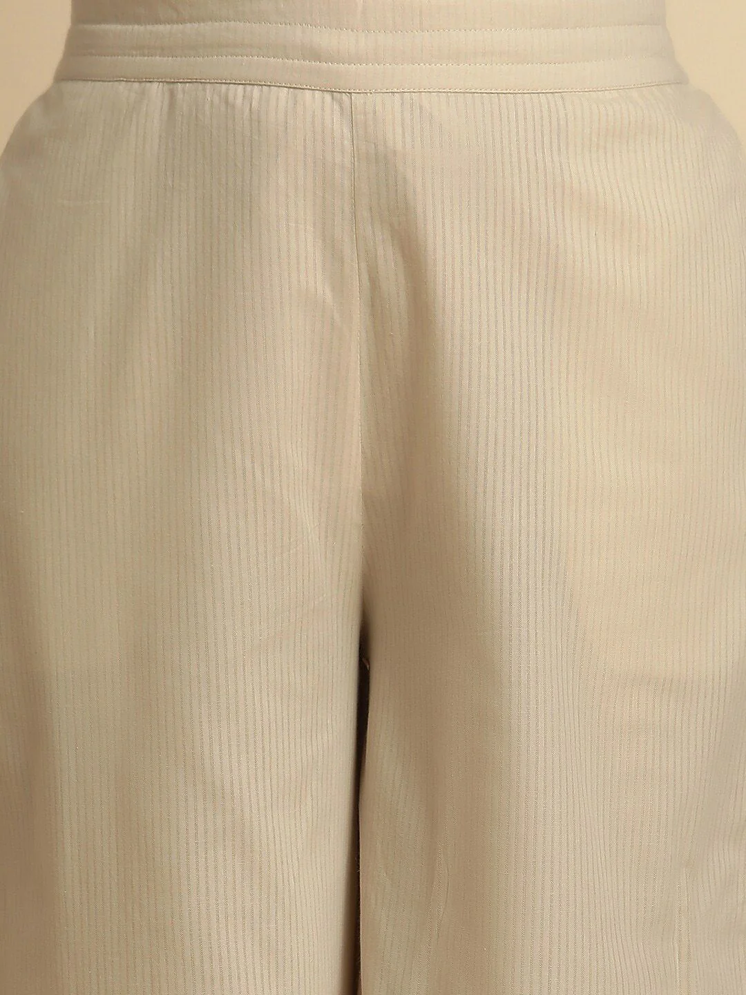 W Women Mid-Rise Pure Cotton Ethnic Parallel Trousers - Image 7