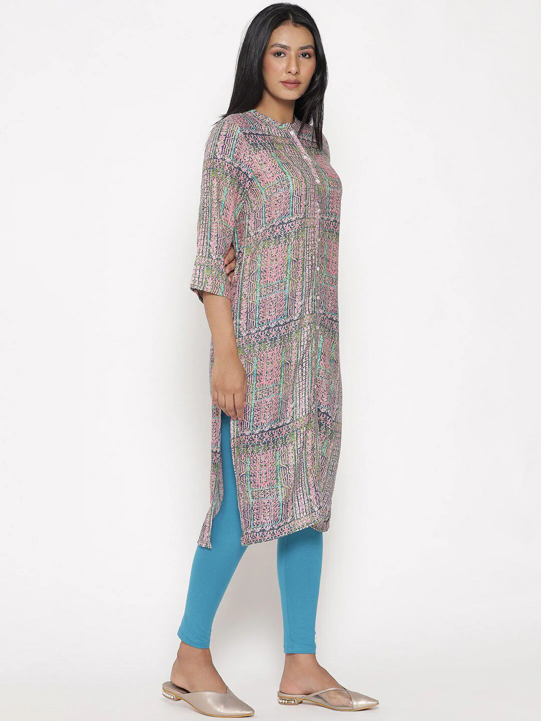 W Women Striped Kurta - Image 3