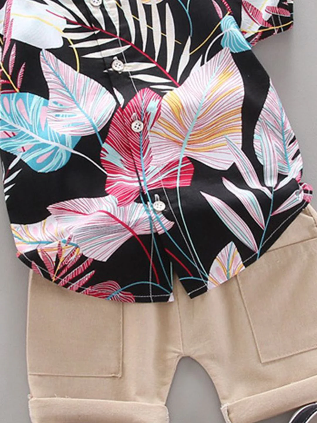 YK Boys Printed Shirt With Shorts Clothing Set - Image 2