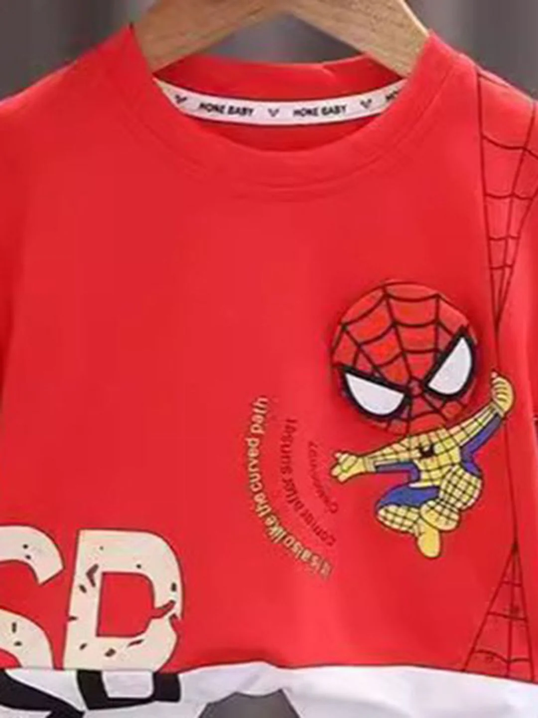 YK Boys Spider-Man Printed Round Neck T-Shirt With Shorts - Image 2