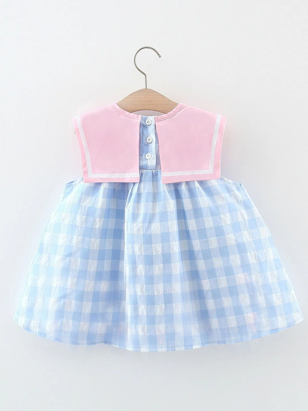 YK Checked Fit & Flare Dress