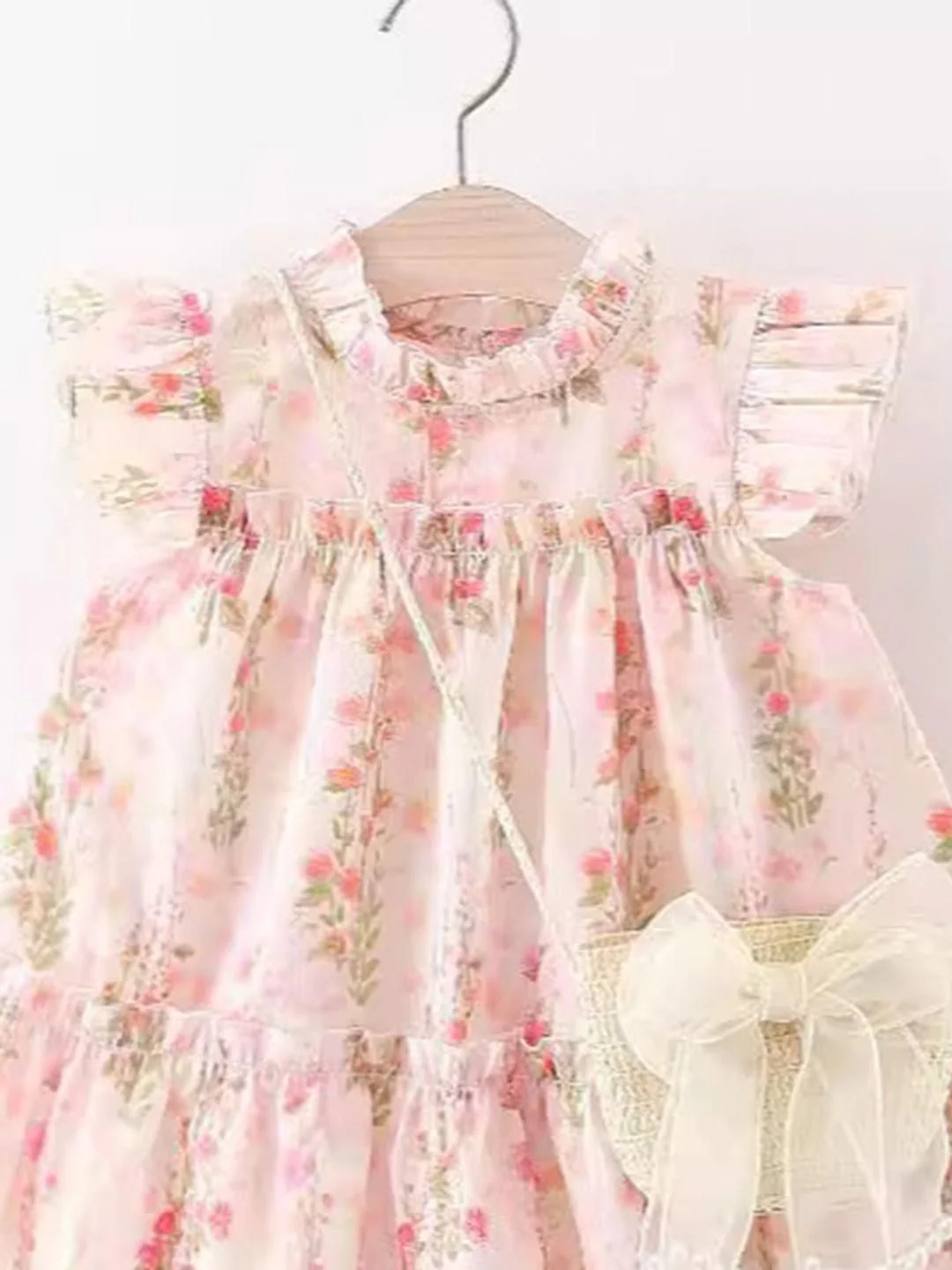 YK Floral Print Fit & Flare Dress - Image 3