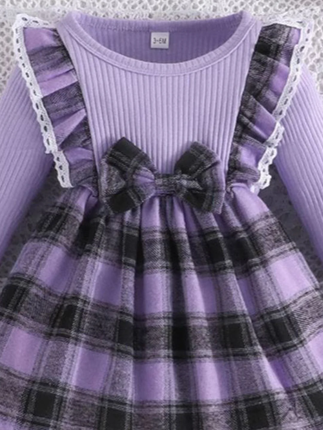 YK Girls Checked Fit and Flare Dress - Image 2