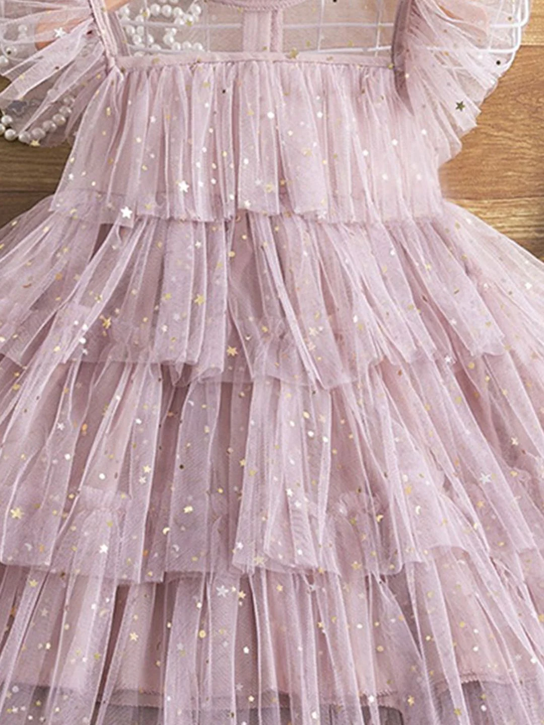 YK Girls Embellished Fit & Flare Dress - Image 4