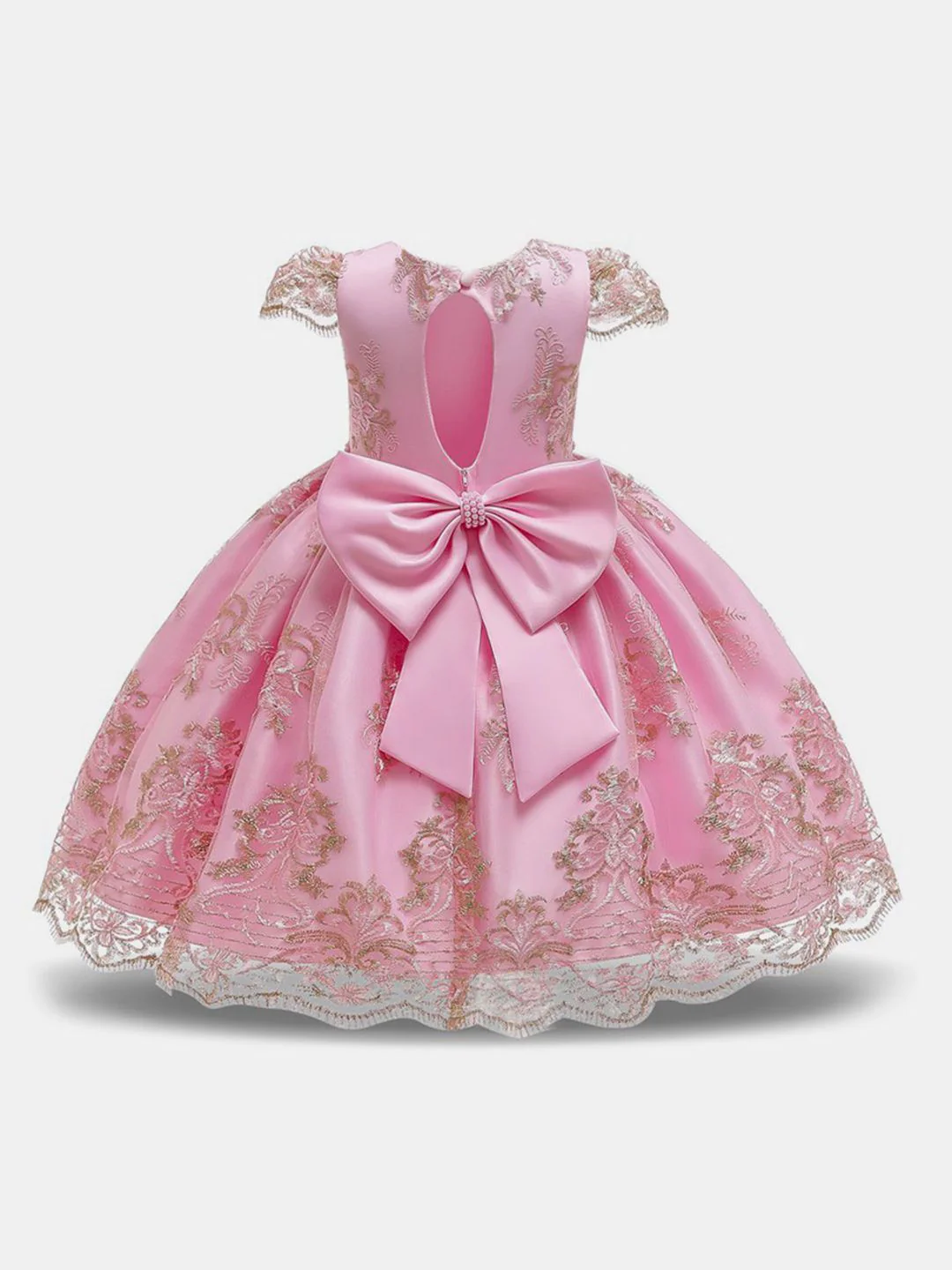 YK Girls Embellished Fit & Flare Dress - Image 2