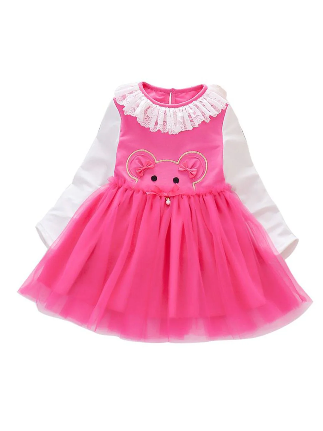 YK Girls Flared Tulle Fit & Flare Dress - Image 4
