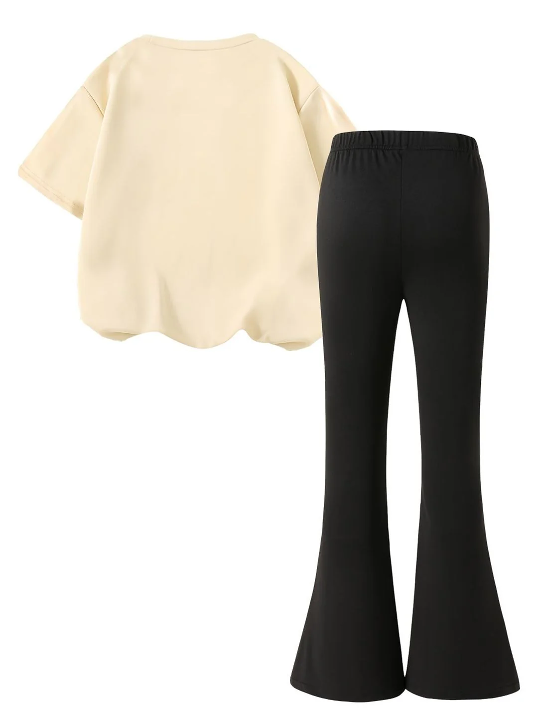 YK Girls Printed Round Neck T-Shirt With Trouser - Image 2