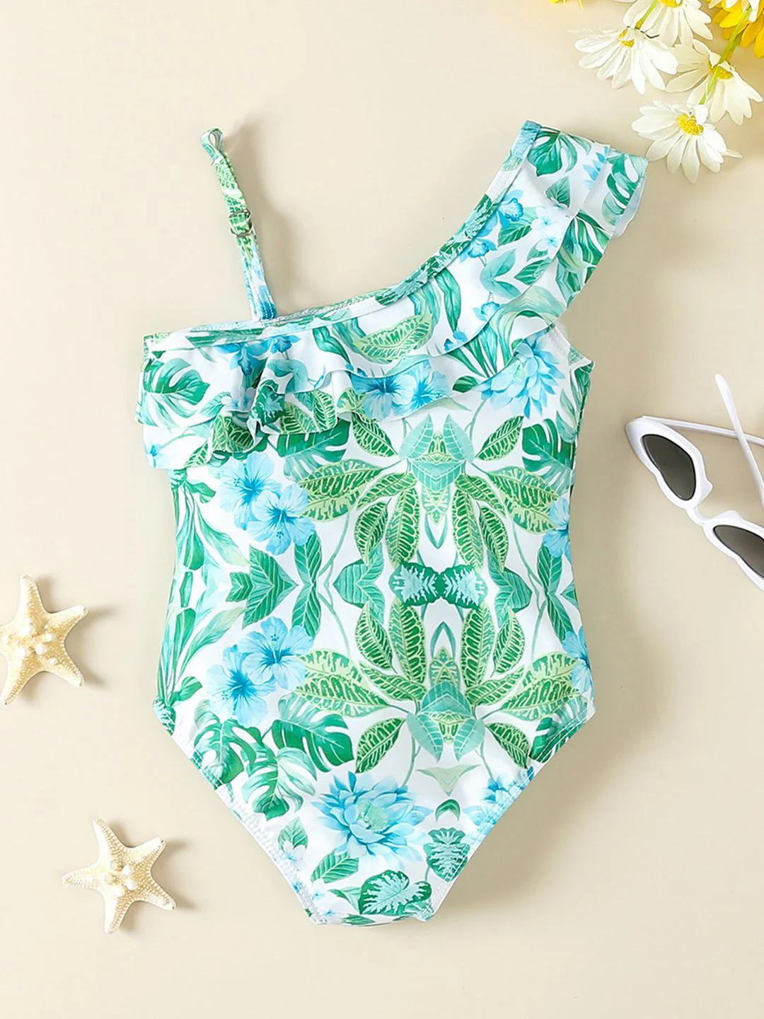 YK Girls Printed Swimwear Bodysuit - Image 2